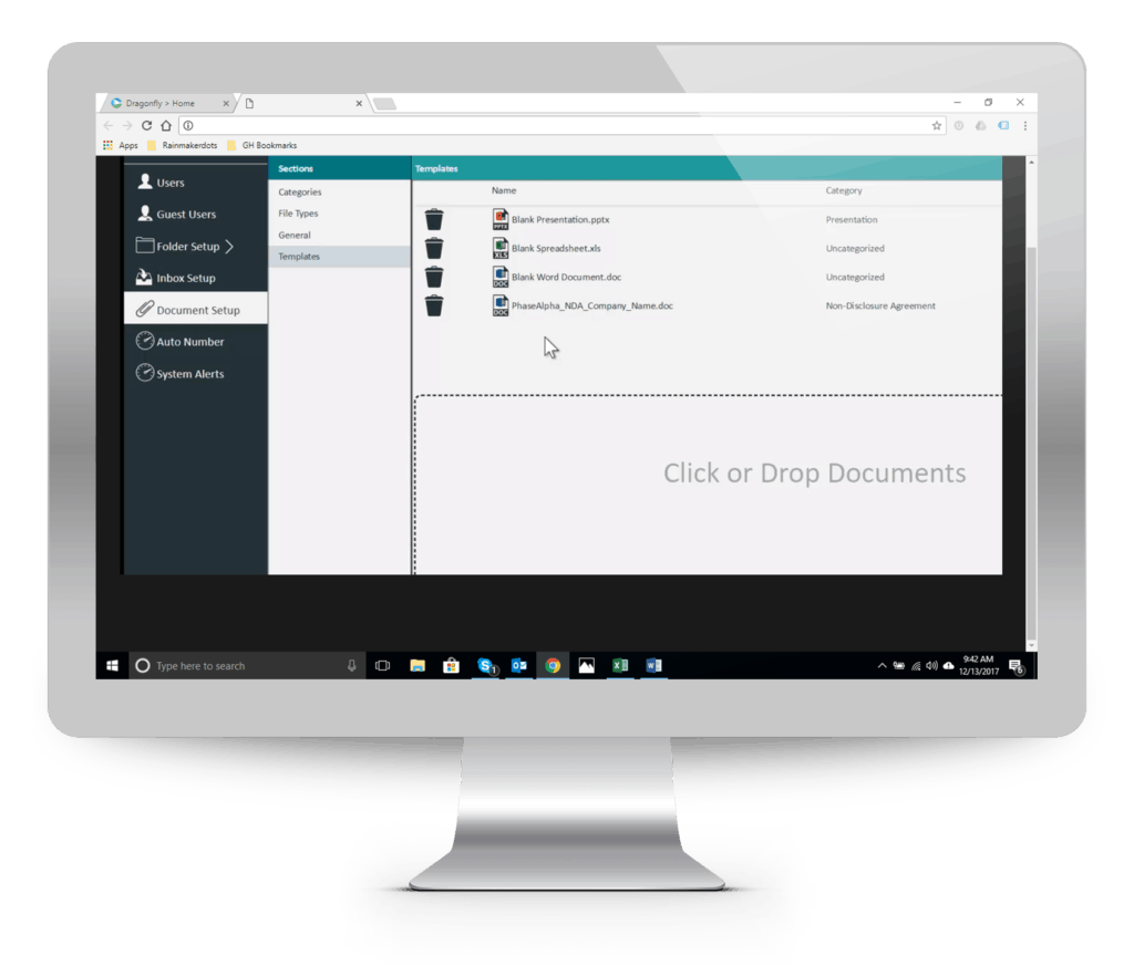 Easy Document Set up - Dragonfly Software